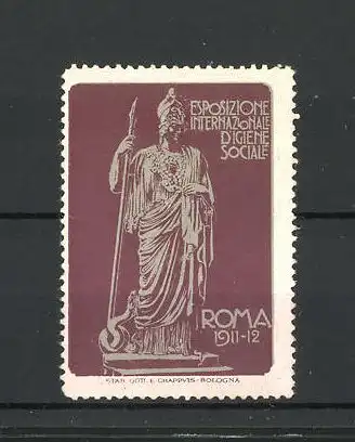 Reklamemarke Roma, Esposizione Internationale Digiene Sociale 1911-12, Statue
