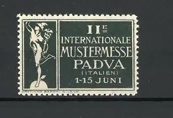 Reklamemarke Padua, Internationale Mustermesse, Merkur mit Stab