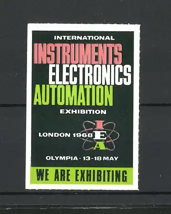 Reklamemarke London, International Instruments Electronics Automation Exhibition 1968