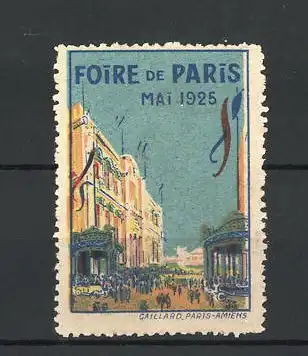 Reklamemarke Paris, Foire de Paris 1925, Ausstellungsgebäude