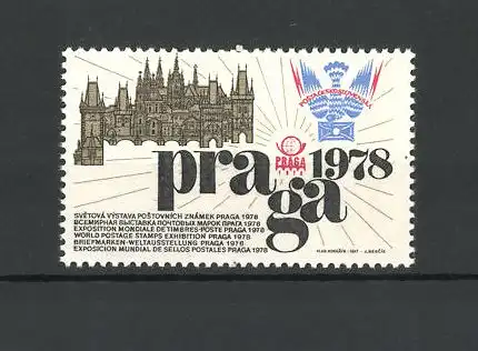 Reklamemarke Praga, Briefmarken-Weltausstellung 1978, Messelogo