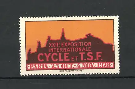 Reklamemarke Paris, XXII. Exposition Internationale Cycle et T.S.F., Messelogo