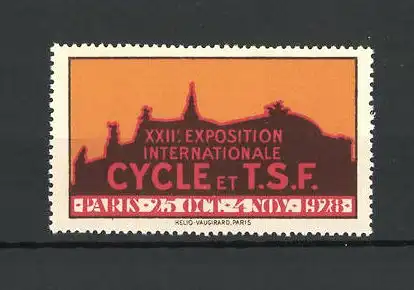 Reklamemarke Paris, XXII. Exposition Internationale Cycle et T.S.F., Messelogo