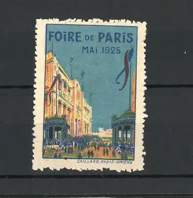 Reklamemarke Paris, Foire de Paris 1925, Ausstellungsgelände