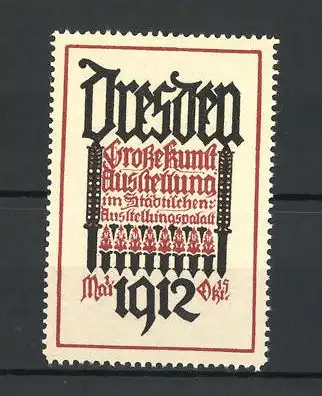 Reklamemarke Dresden, Grosse Kunstausstellung 1912, Messelogo