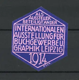 Reklamemarke Leipzig, Internationale Ausstellung für Buchgewerbe und Graphik 1914