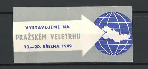 Reklamemarke Prag, Vystavujeme na Prazskem Veletrhu 1949, Messelogo