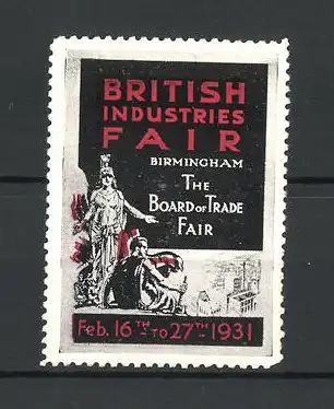 Reklamemarke Birmingham, British Industries Fair 1931 - The Board of Trade Fair, Messelogo