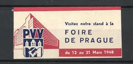 Reklamemarke Prag, Foire de Prague 1948, Messelogo