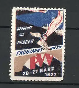 Reklamemarke Prag, Besucht die Prager Frühjahrsmesse 1927, Messelogo