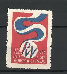 Reklamemarke Prag, Visitez la Foire Internationale de Prague 1928, Messelogo