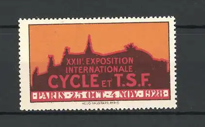 Reklamemarke Paris, XXXII. Exposition Internationale Cycle et T.S.F. 1928, Messelogo