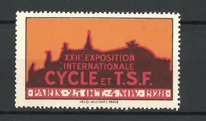 Reklamemarke Paris, XXXII. Exposition Internationale Cycle et T.S.F. 1928, Messelogo