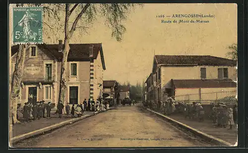 AK Arengosse, Route de Mont-de-Marsan