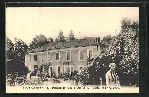 AK Eugénie-les-Bains, Pension de Famille Dutoya, Postes et télégraphes