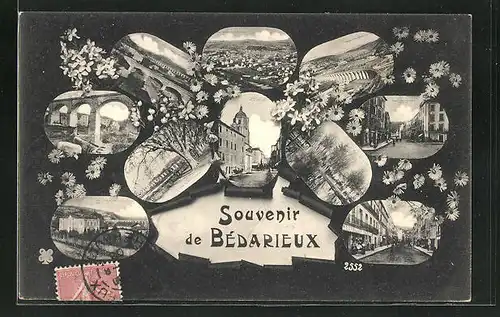AK Bédarieux, verschiedene Ortsansichten