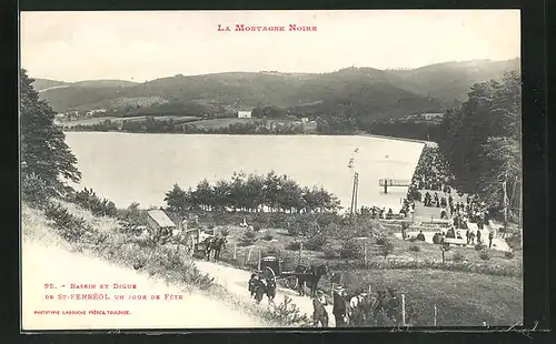 AK St-Ferréol, Bassin et Digue, Un jour de Fête, La Montagne Noire