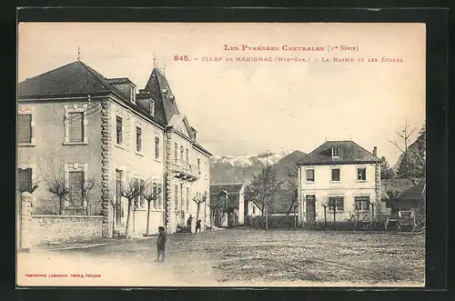 AK Cierp de Marignac, La Mairie et les Écoles