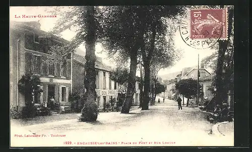 AK Encausse-les-Bains, Place du Pont et Rue Longue