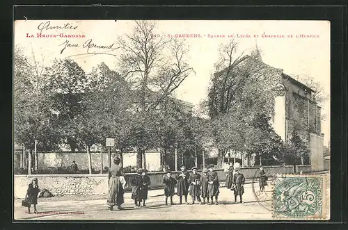 AK St-Gaudens, Square du Lycée et Chapelle de l`Hospice