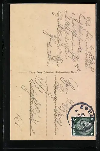 AK Ebern, Rathaus, Strassenansicht