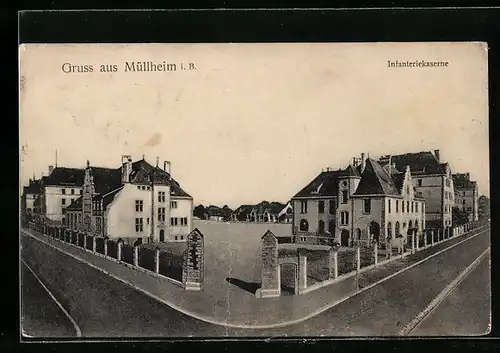 AK Müllheim i. B., An der Infanteriekaserne