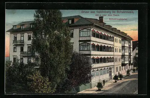 AK Schömberg i. Schwarzwald, Hotel Schwarzwaldheim