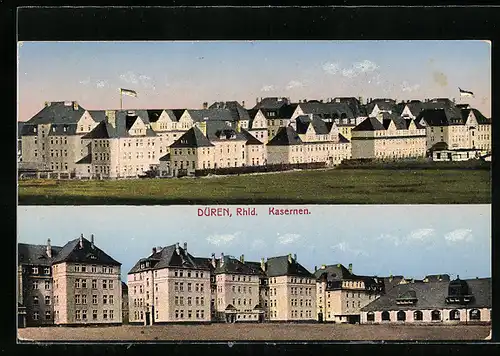 AK Düren /Rhld., Blick auf die Kasernen
