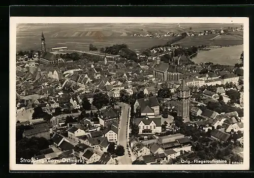 AK Straubing, Ortsansicht vom Flugzeug aus