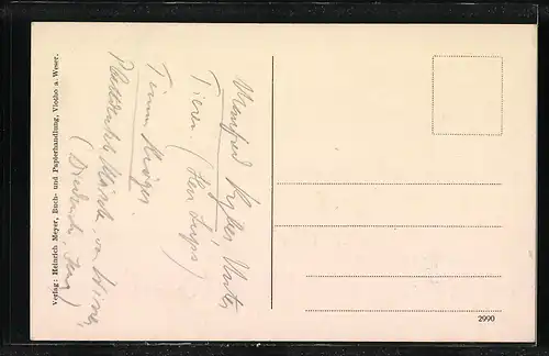 AK Vlotho a. d. Weser, Panorama, Langestrasse