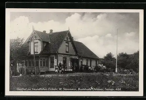 AK Buxtehude-Ostmoor, Gasthof zur freundlichen Einkehr