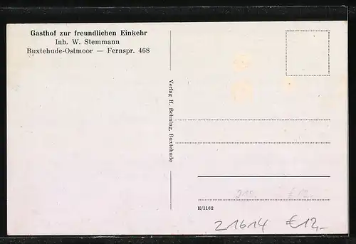 AK Buxtehude-Ostmoor, Gasthof zur freundlichen Einkehr