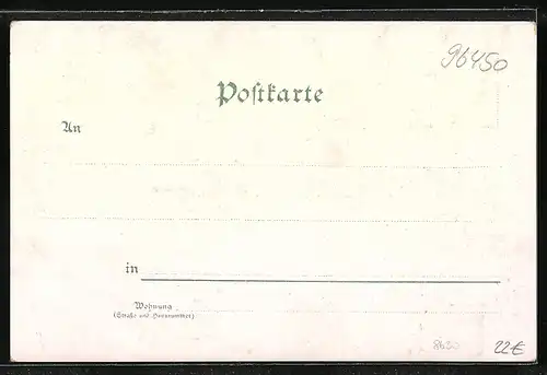 Lithographie Coburg, Totalansicht, Ehrenburg, Festung, Rosenau & Prinz Albert-Denkmal