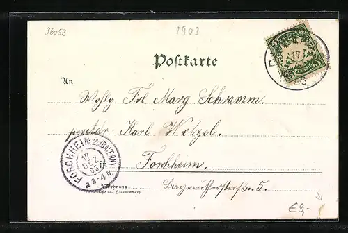 Lithographie Bamberg, Innenansicht des Doms, Ölberggruppe in der St. Getreu-Kirche, Altenburg