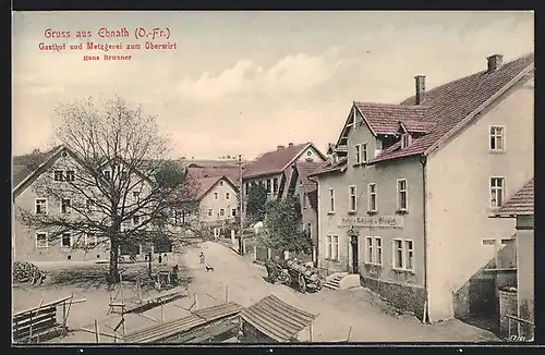 AK Ebnath, Gasthof und Metzgerei zum Oberwirt von Hans Brunner