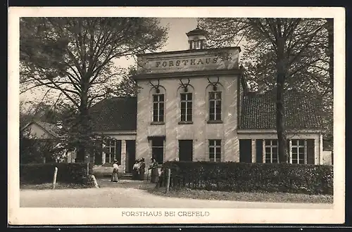 AK Crefeld, Forsthaus bei Crefeld, mit vier Damen