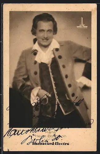 AK Opernsänger Hans Heinz Bollmann mit Autograph