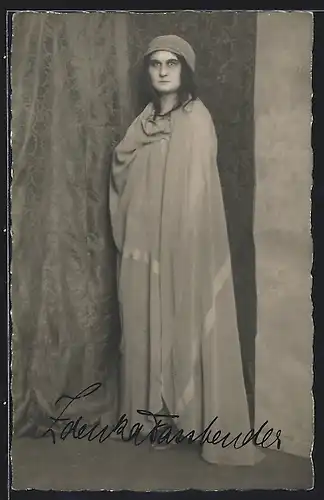 AK Opernsängerin Zdenka Fassbender mit Autograph