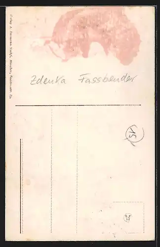 AK Opernsängerin Zdenka Fassbender mit Autograph a. Martha i. Tiefland