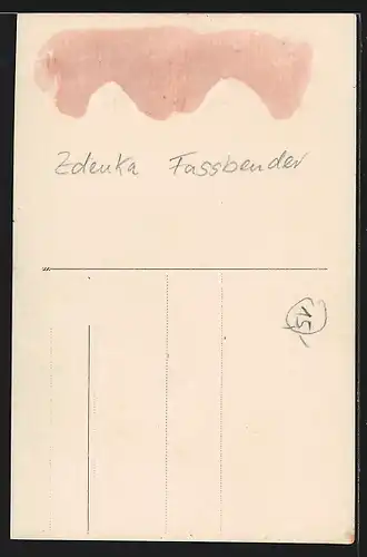 AK Opernsängerin Zdenka Fassbender mit Autograph a. Martha i. Tiefland