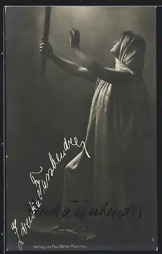 AK Opernsängerin Zdenka Fassbender mit Autograph