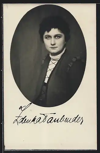 AK Opernsängerin Zdenka Fassbender mit Autograph
