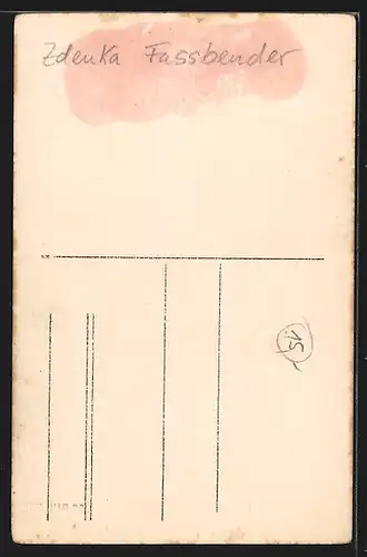 AK Opernsängerin Zdenka Fassbender in Profilansicht, Autograph