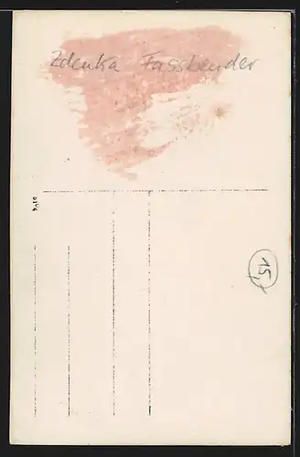 AK Opernsängerin Zdenka Fassbender mit Autograph