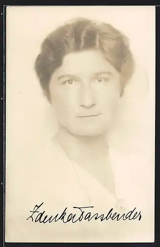 AK Opernsängerin Zdenka Fassbender mit Autograph