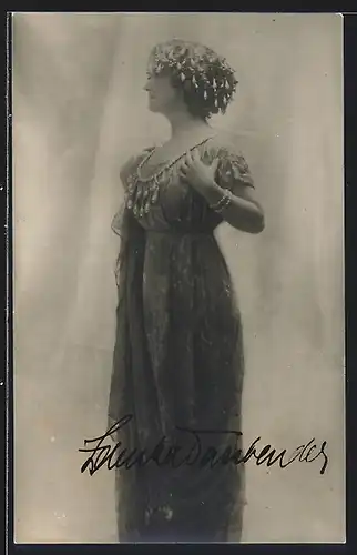 AK Opernsängerin Zdenka Fassbender mit Autograph