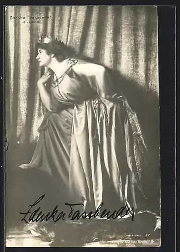 AK Opernsängerin Zdenka Fassbender mit Autograph a. Isolde