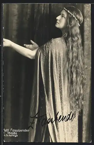 AK Opernsängerin Zdenka Fassbender mit Autograph a. Isolde