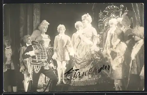 AK Opernsängerin Zdenka Fassbender mit Autograph, Theaterrolle