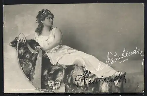 AK Opernsängerin Zdenka Fassbender mit Autograph a. Venus